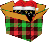 two christmas kitties